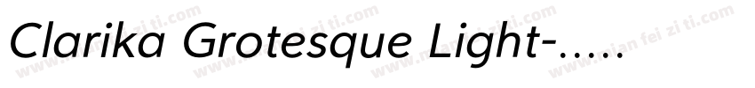 Clarika Grotesque Light字体转换